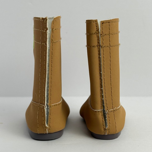 American Girl Doll Tan‎ Boots Green Butterfly Logo - Picture 4 of 6